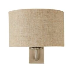 Dunelm Preston Ivory Linen Shaded Wall Light -Home Lighting 30274337 alt04