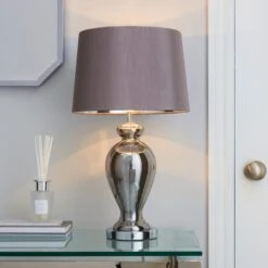 Dunelm Sinton Urn Chrome Table Lamp