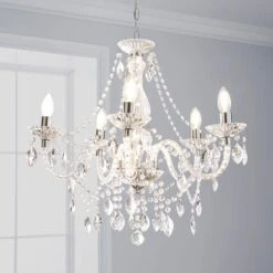 Dunelm Marie Therese 5 Light Integrated LED Chrome Chandelier