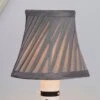 Dunelm Twisted Pleat Candle Lamp Shade 12cm Grey