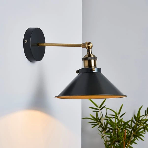 Dunelm Logan Industrial Grey Wall Light 1 Dunelm Logan Industrial Grey Wall Light