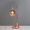 Dunelm Tanner Copper And Glass Table Lamp