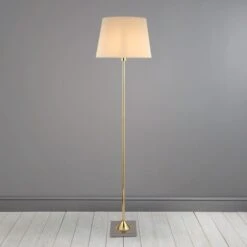 Dunelm Washington Brushed Gold Floor Lamp