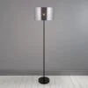 Dunelm Volos Shiny Black Floor Lamp
