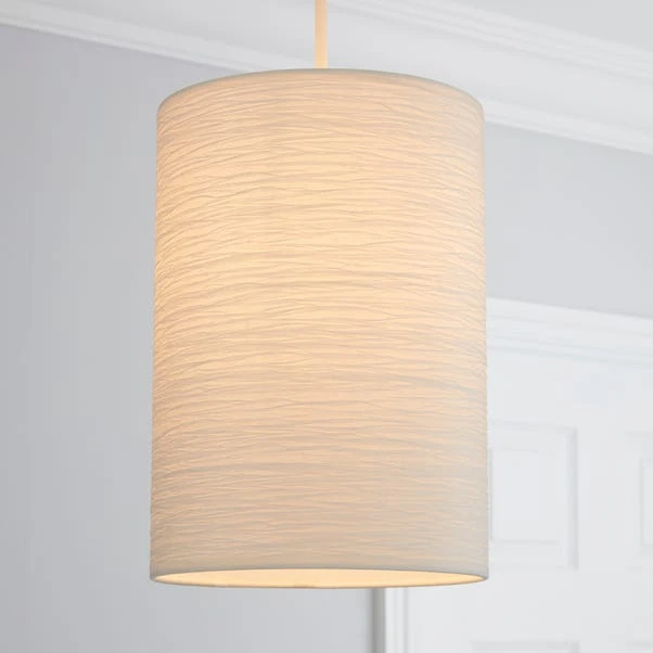 Dunelm Taora Paper Lamp Shade 20cm White 1 Dunelm Taora Paper Lamp Shade 20cm White