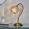 Dunelm Bergen Crystal Antique Brass Table Lamp