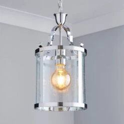 Dunelm Joplin Georgian 1 Light Lantern Glass Ceiling Fitting