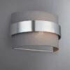 Dunelm Joey Shaded Grey Wall Light