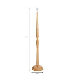 Dunelm Legoli Turned Wood Floor Lamp Base -Home Lighting 30624737 alt04