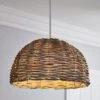 Dunelm Lari Split Weave Grey Easy Fit Pendant