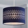 Dunelm Hanbury Laser Cut Lamp Shade 30cm Navy