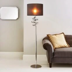 Dunelm Etta Touch Dimmable Chrome Floor Lamp
