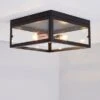Dunelm Aneska 2 Light Black And Copper Flush Ceiling Fitting