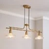 Dunelm Colt 3 Light Diner Antique Brass Ceiling Fitting