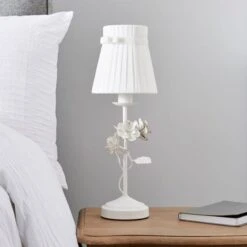 Dunelm Chateau White Table Lamp