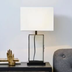 Dunelm Maya Glass Table Lamp