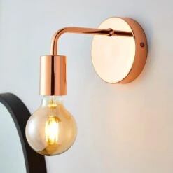Dunelm Adonis Copper Wall Light