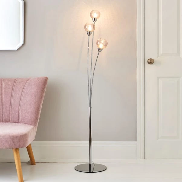Dunelm Kelly 3 Arm Bubble Glass Floor Lamp 1 Dunelm Kelly 3 Arm Bubble Glass Floor Lamp