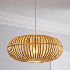 Dunelm Abrielle Bamboo Easy Fit Pendant