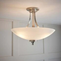 Vogue Lighting Vogue Welles 3 Light Semi Flush Ceiling Fitting
