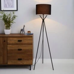 Dunelm Drei Tripod Black Floor Lamp