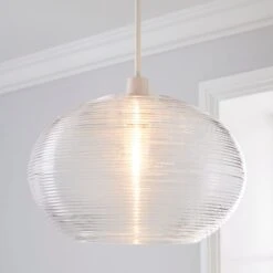 Dunelm Sabrina Glass Easy Fit Pendant