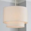 Dunelm Sara Two Tier Lamp Shade 30cm White