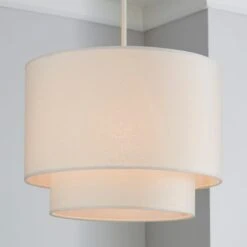 Dunelm Sara Two Tier Lamp Shade 30cm White