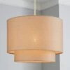 Dunelm Sara Two Tier Lamp Shade 30cm Natural