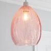 Dunelm Akola Pink Glass Easy Fit Pendant