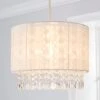 Dunelm Riah Jewel Shade Ivory Easy Fit Pendant