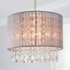Dunelm Riah Jewel Shade Grey Easy Fit Pendant