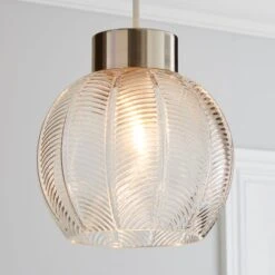 Dunelm Colleen Clear Glass Easy Fit Pendant