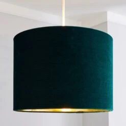 Dunelm Santos Drum Lamp Shade 36cm Green
