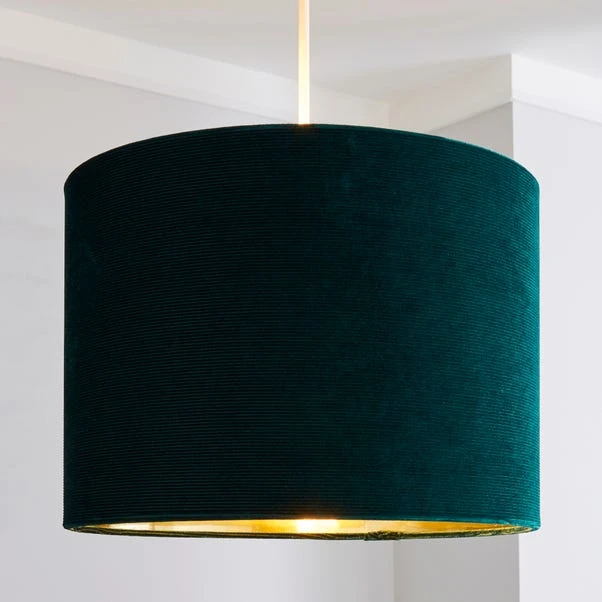 Dunelm Santos Drum Lamp Shade 36cm Green 1 Dunelm Santos Drum Lamp Shade 36cm Green