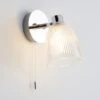 Dunelm Bremont Ribbed Glass Bathroom Wall Light