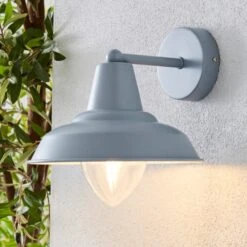 Dunelm Galley Matt Grey Outdoor Wall Light