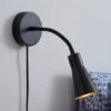 Dunelm Nola Adjustable Easy Fit Plug In Wall Light Black