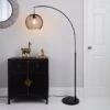 Dunelm Harrison Arc Black Floor Lamp