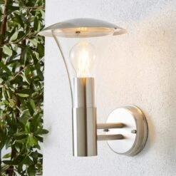 Dunelm Grax Steel Outdoor Wall Light