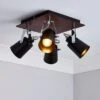 Dunelm Johan 4 Light Black Spotlight