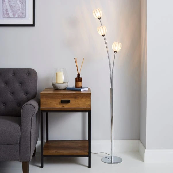 Dunelm Rosa 3 Light Chrome Floor Lamp 1 Dunelm Rosa 3 Light Chrome Floor Lamp