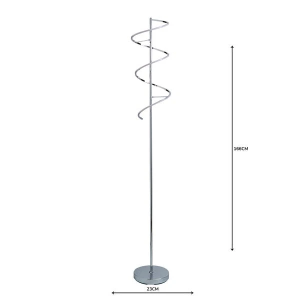 Dunelm Apollo Integrated LED Dimmable Chrome Floor Lamp 5 Dunelm Apollo Integrated LED Dimmable Chrome Floor Lamp - Image 5
