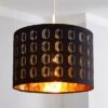 Dunelm Muscat Drum Lamp Shade 30cm Black