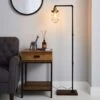 Dunelm Milas Pipe Black Industrial Floor Lamp