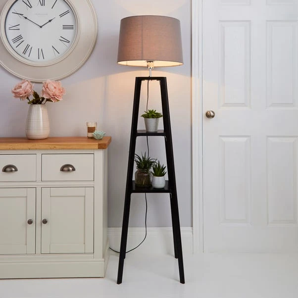 Dunelm Beaumont Wood Tripod Plant Black Floor Lamp 1 Dunelm Beaumont Wood Tripod Plant Black Floor Lamp