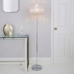 Dunelm Riah Jewel Ivory Floor Lamp