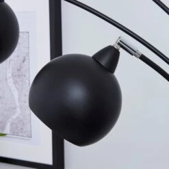 Dunelm Herm 3 Arm Arc Black Floor Lamp -Home Lighting 30674396 alt02