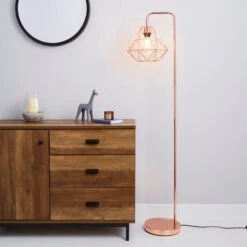 Dunelm Bremen Copper Floor Lamp