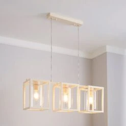 Dunelm London 3 Light Cream Industrial Diner Ceiling Fitting
